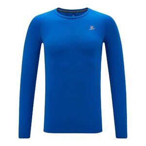 Devoropa Blue‎ Long Sleeve Mock Neck Pullover Thermal Top Size L